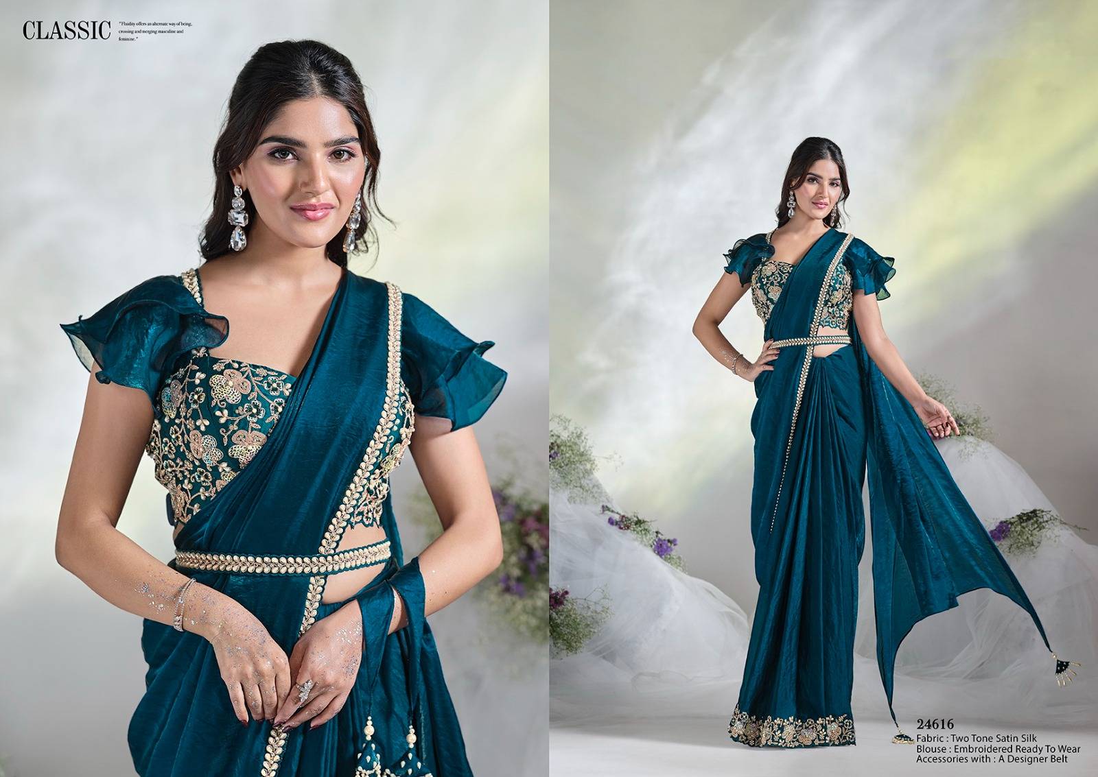 MOHMANTHAN 24600 AURA by Mahotsav 24606 to 24618 Series Indian Traditional Wear & Occasional Stitched Sarees At Wholesale Price